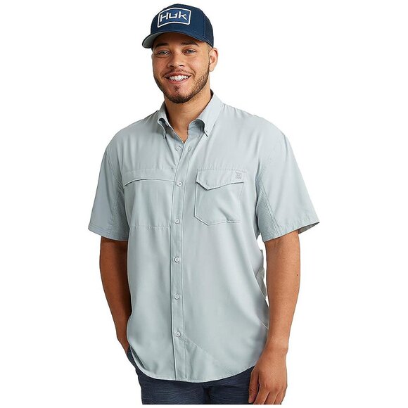 Tide Point Solid Short Sleeve Shirt, Button Down for Men Harbor Mist